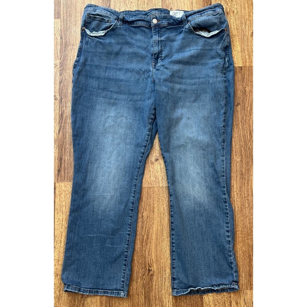 Cosmic Blue Love Straight Leg Jeans Size 24 W Womens Faded RN8555 - Picture 2 of 7